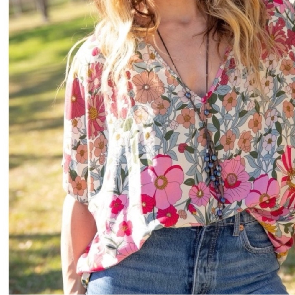 NATURAL LIFE Multicolor Floral Blouse